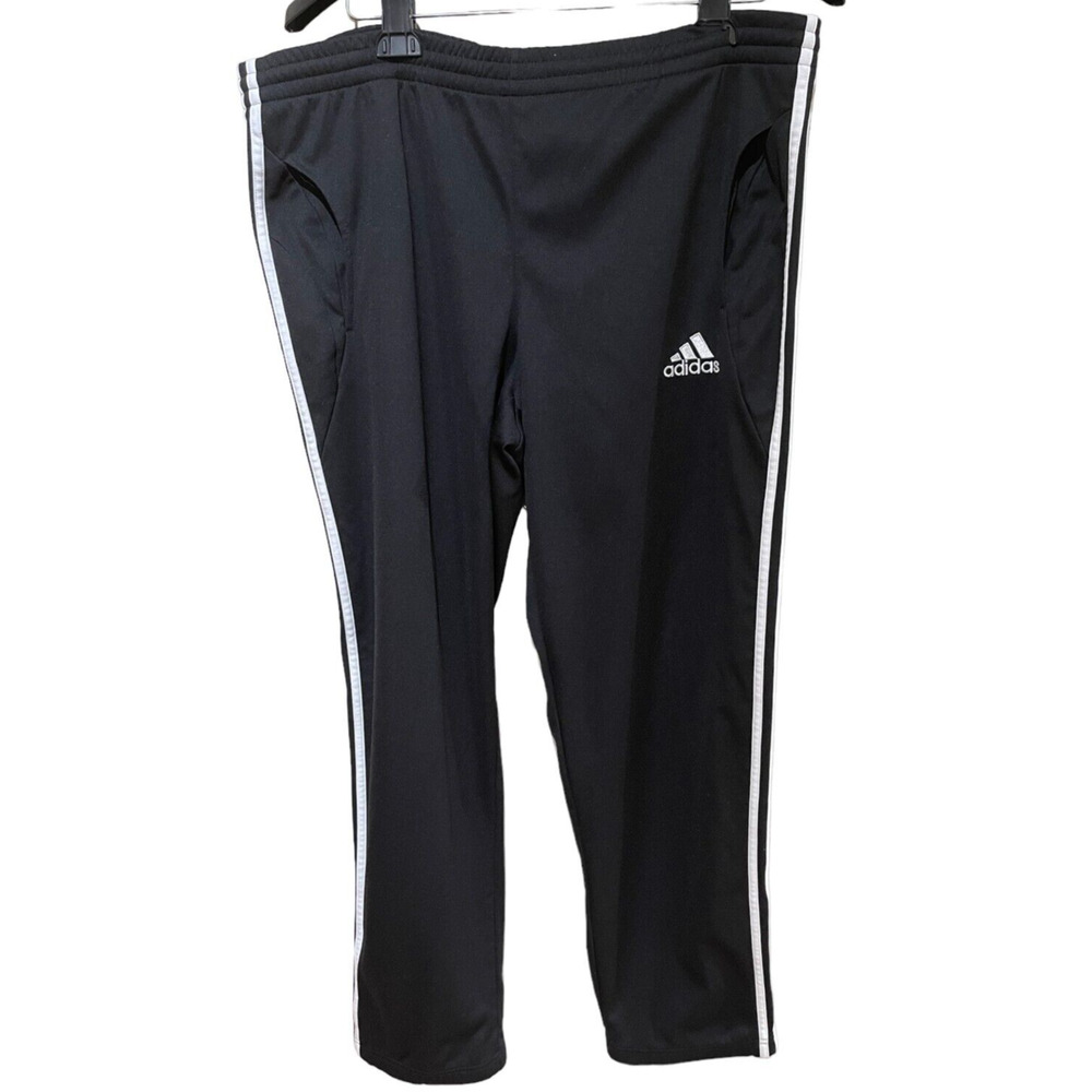 Adidas Pants Large Black White Track Joggers Sweatpants Athleisure Clima365